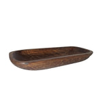 BNDPLUS Antique Walnut Reddish Vintage Dough Bowl