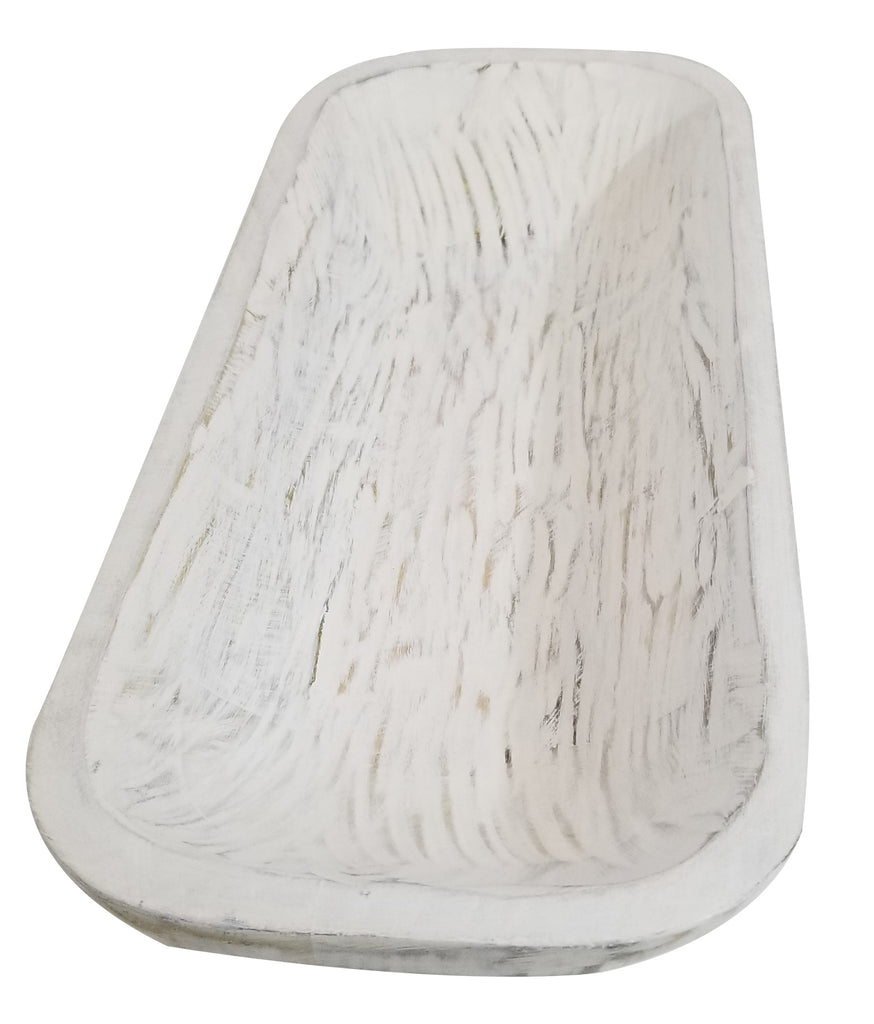 25oz Rubberwood White Washed Dough Bowl - Threshold™